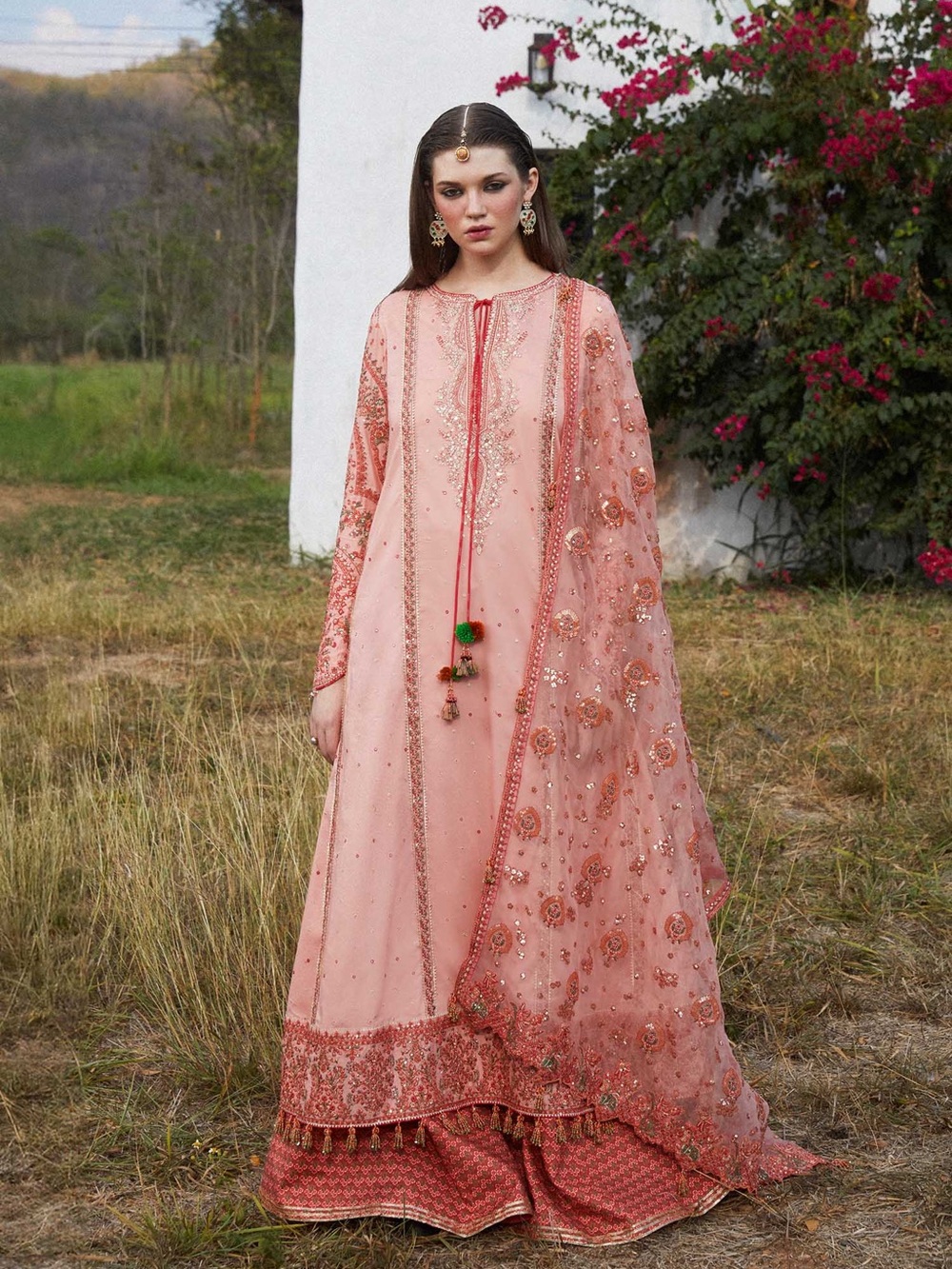 HUSSAIN REHAR COUTURE PAKISTANI AUTHENTIC DESIGNER WEDDING DRESS MEHNDI